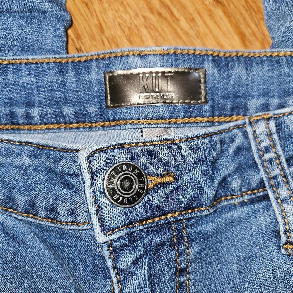 KUT FROM THE KLOTH Catherine Boyfriend Cut Slightly Distressed Jeans Size 10 - Picture 7 of 7